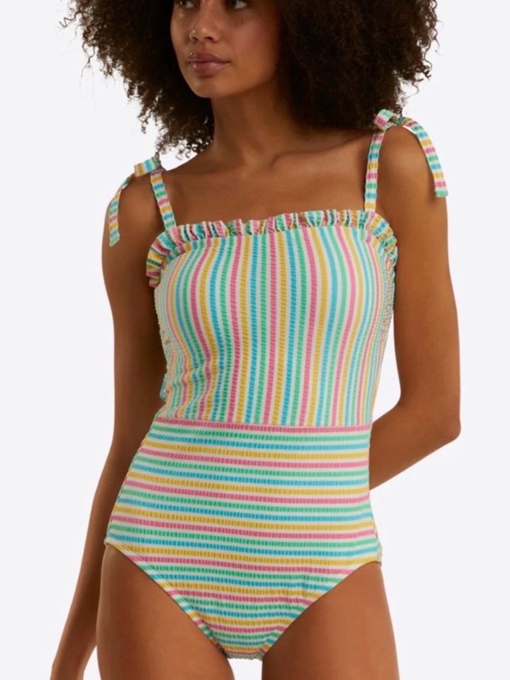 Multicolor Striped One-Piece Swimsuit - Draper James